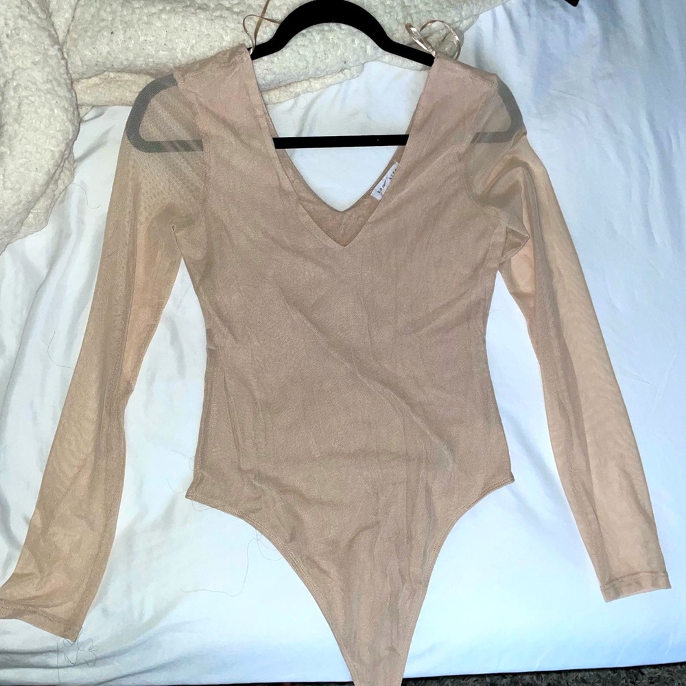 Nude SOCIALITE mesh bodysuit